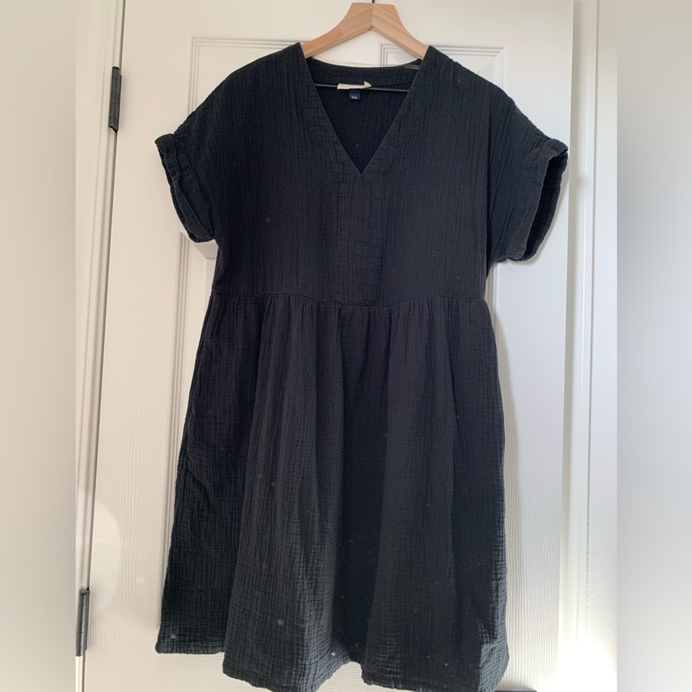 Black gauze like mini dress